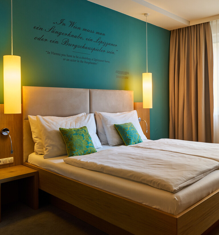 Großzügiges Superior Doppelzimmer im Henriette Stadthotel in Wien.