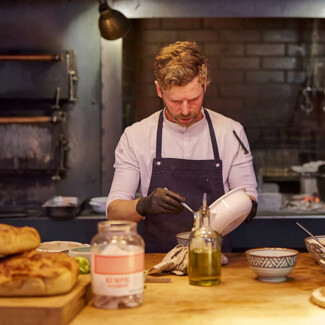 Mochi mastermind Eddi Dimant in his Italian-Japanese restaurant Cucina Itameshi in Vienna's 2nd district