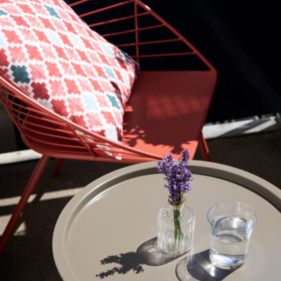 Balcony overlooking the quiet inner courtyard at the Henriette Stadthotel Vienna