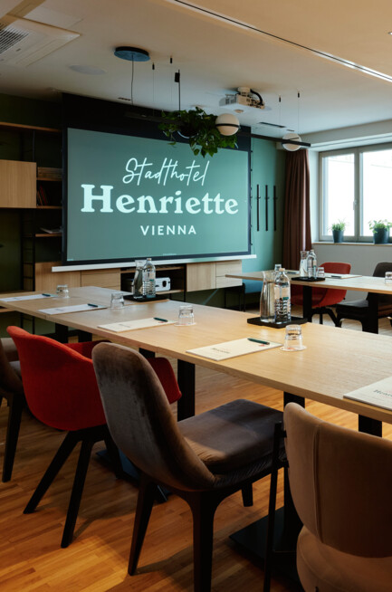 A glimpse into the seminar room at the Henriette Stadthotel Vienna.