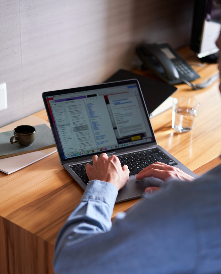 Hotel office at the 4* Hotel Henriette in Vienna.