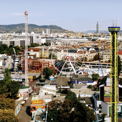 View of the Ferris wheel and Prater in Vienna's Leopoldstadt