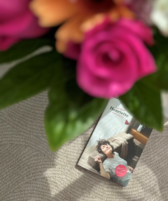 Flowers and hotel brochure of Stadthotel Henriette Vienna.