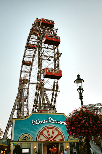 Das Wiener Riesenrad im Prater, nahe dem Hotel Henriette