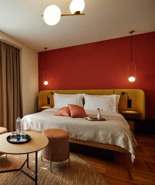 Circular Living in the Superior Double Room category with courtyard view.