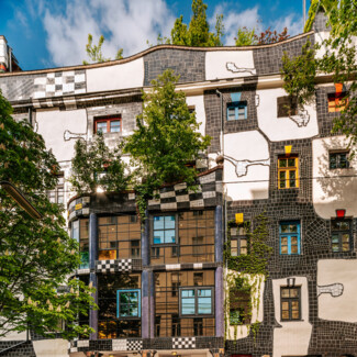 Fassade des Kunst Haus Wien - Museum Hundertwasser