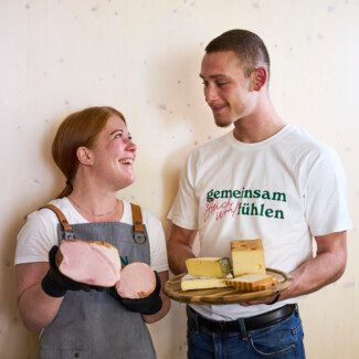 Hotel Henriette staff with regional products for a perfect breakfast in Vienna