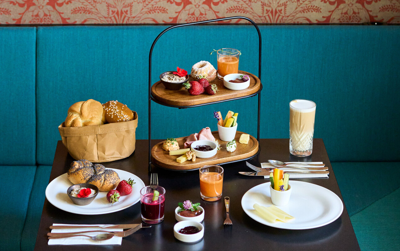 Breakfast table at the centrally located 4 star hotel Henriette in Vienna