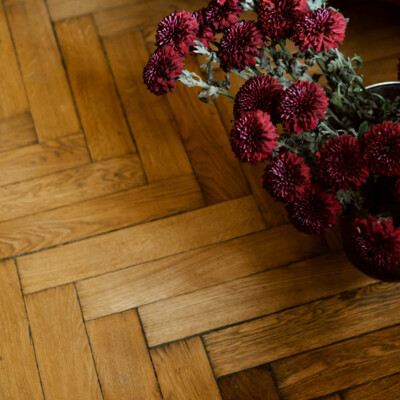 Beautiful, old wooden floor.
