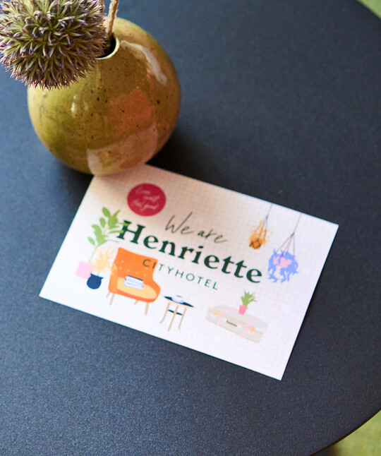 Visitenkarte des 4* Henriette Stadthotel in Wien.