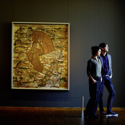 "Levitation – The Blind II" by Egon Schiele at the Leopold Museum in Vienna.