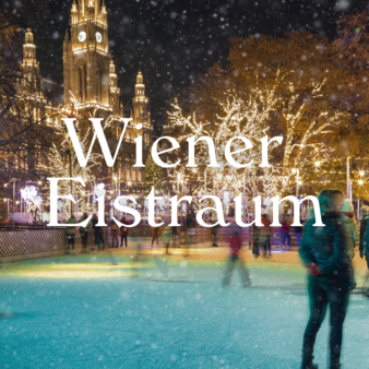 Viennese Ice Dream. Ice skating in front of the Vienna City Hall.